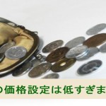 その価格設定は低すぎませんか?